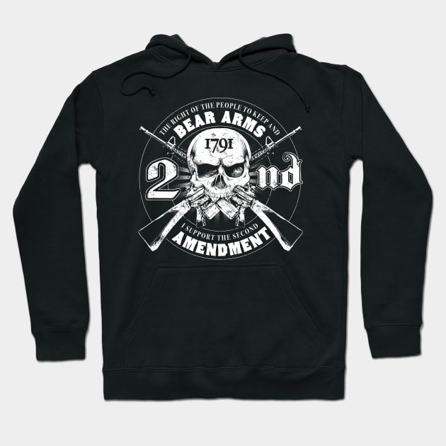 2nd Amendment Skull Logo Patch Hoodie by Black Tee Inc